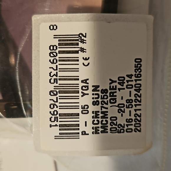 NWT MCM725S 52-20-140 grey sunglasses with hard case and cleaning cloth - Picture 15 of 15